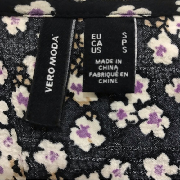 Vero Moda Black Floral Tunic Dress - Picture 6 of 7